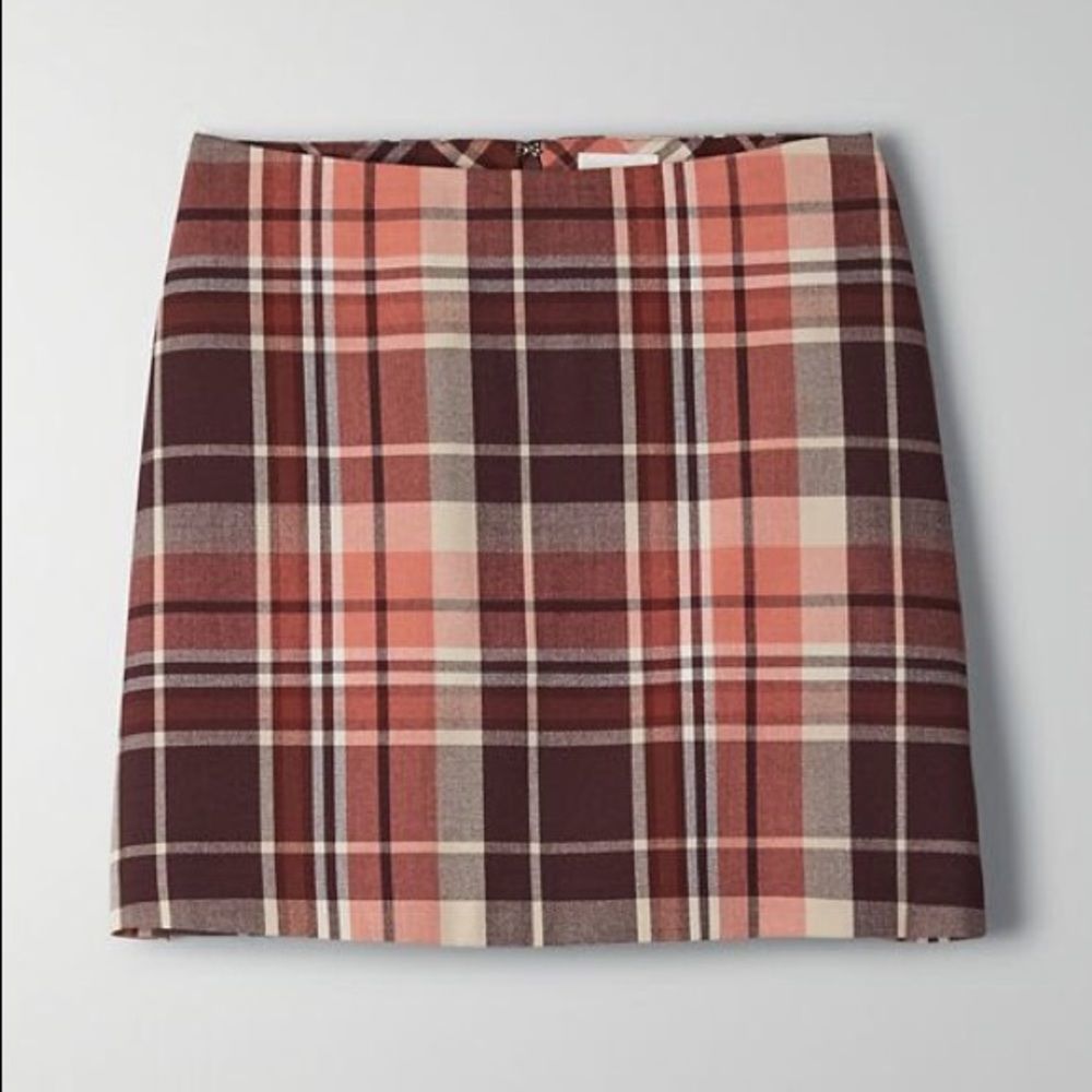 Aritzia Wilfred New Classic A-Line Mini Skirt Rustique/Warm Earth
